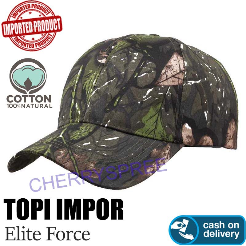 Topi ELITE FORCE Topi Army Camo Delta Force Jungle Warfare Hat Military Tactical Army Topi Pria USA