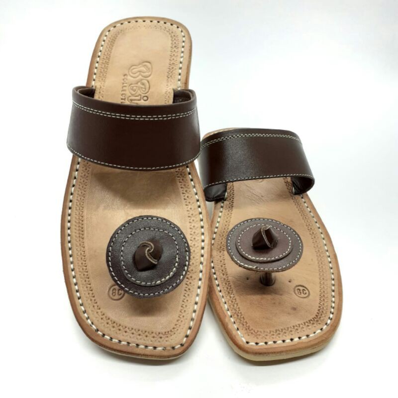 SANDAL WANITA MOTIF JAMUR SENDAL KULIT ASLI BIDO ORIGINAL TARUMPAH TERBARU TERLARIS POPULER