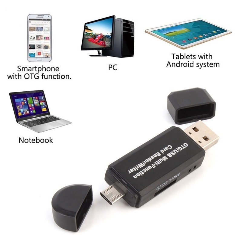 Multifunctional OTG Card Reader Micro SD / SD Card / USB Reader/TF Card/SD Memory Card Pembaca Kartu