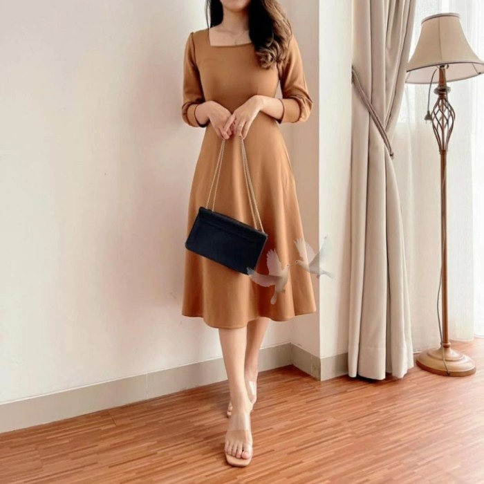 Dress Wanita Party Dress Dress Wanita Cassual Dress Ukuran Jumbo Model Korea Dress Polos Dahayu Baha