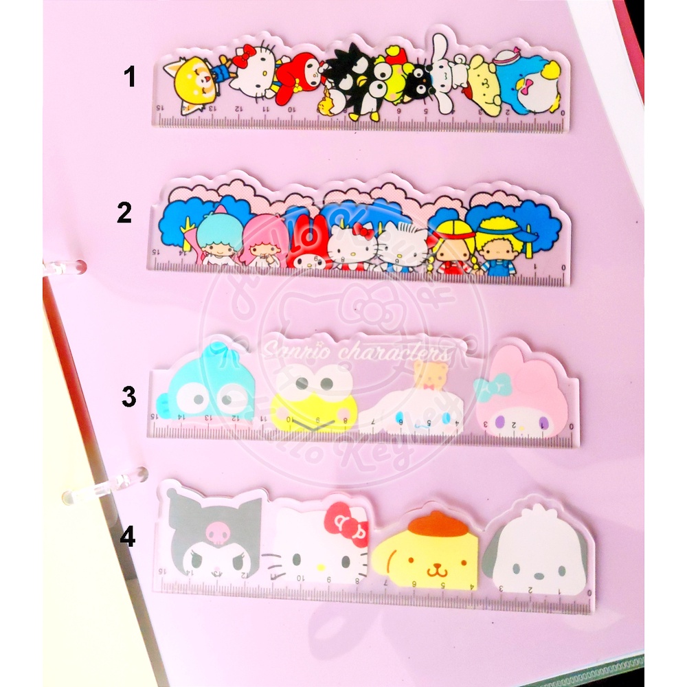 

penggaris garisan hello kitty melody kuromi badtz sanrio karakter mix
