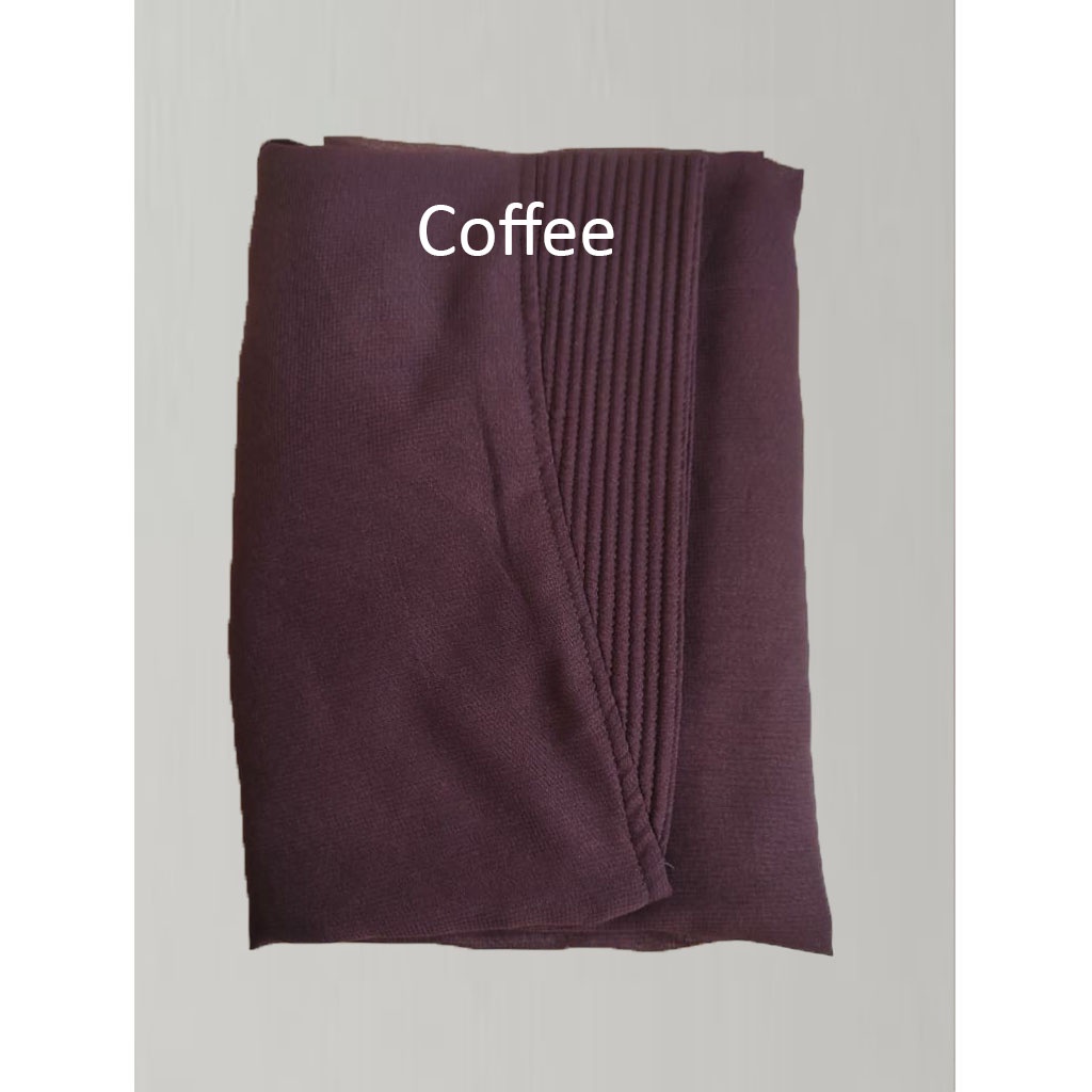 Jilbab Instan 2 Layer Jumbo Nesrin Hijab Syari Kerudung Khimar Terbaru-COFFEE