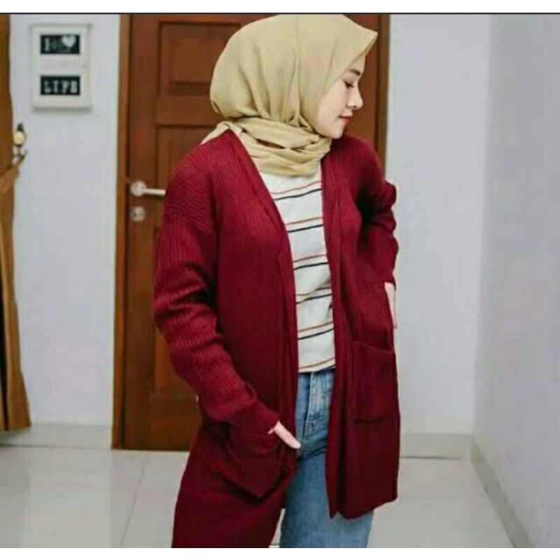 cardygan belle premium // tangab panjang // atasan wanita korea style // bahan tebal // bahan halus // best quality