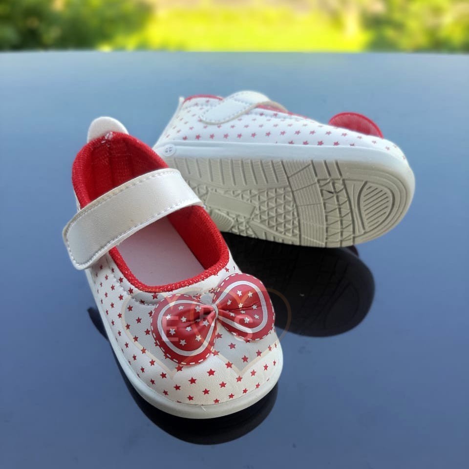 TOKOERS SNP09 Sepatu Pesta Anak Perempuan bunyi cit Umur 1 2 3 thn - Motif Pita