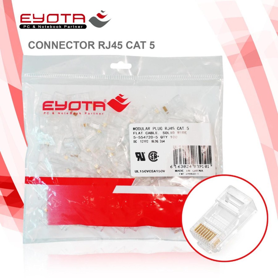 Konektor RJ45 Cat6/Modular Plug RJ45 Cat6