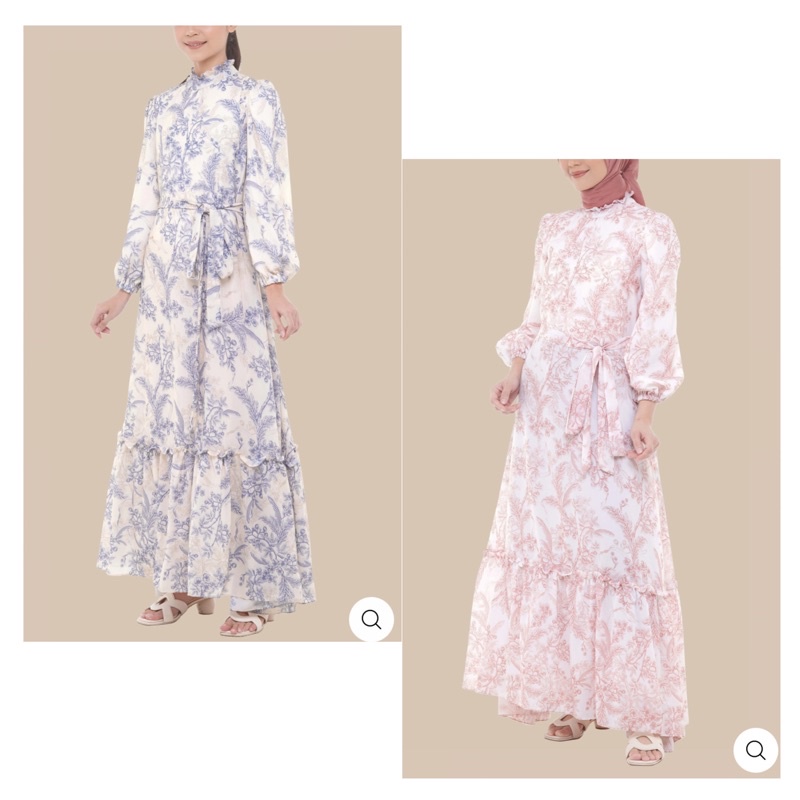 READY KIRIM RUBY DRESS ROSIE BLUSH CLASSIC BLUE S M L XL XXL by wearingklamby