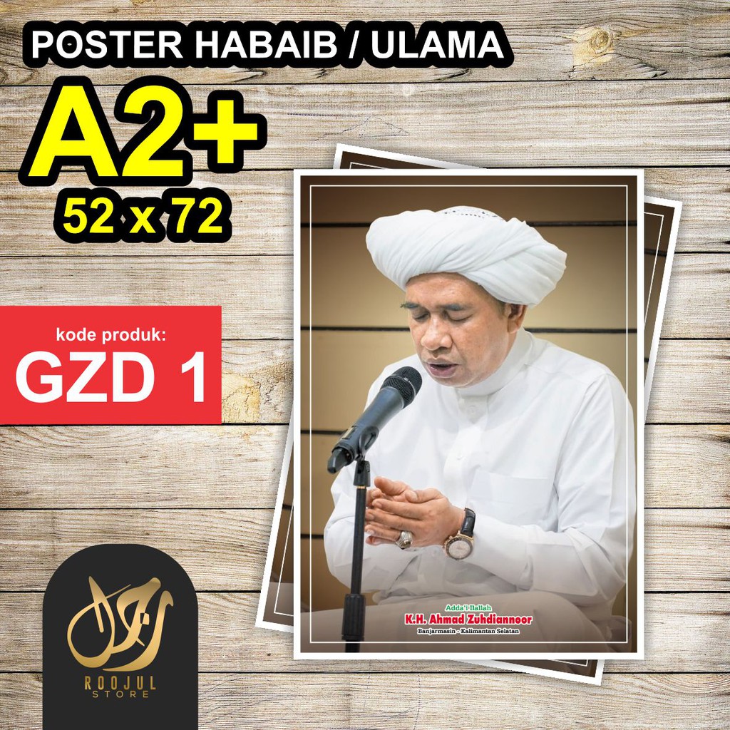 Poster Habaib Ulama Guru Zuhdi ukuran 50x70