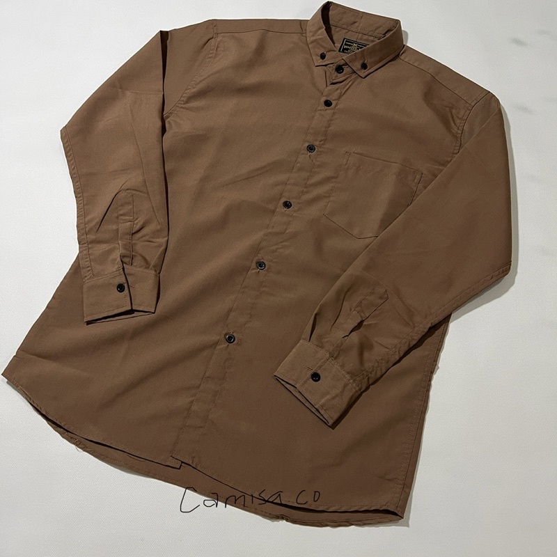 KEMEJA PANJANG MOCCA PRIA KATUN HEM POLOS PRIA PANJANG MOCCA KASUAL KERJA SANTAI PESTA BAJU KEMEJA P