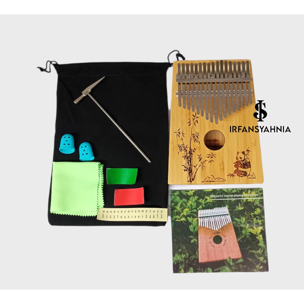 KALIMBA COWBOY PIANO JARI 17 KEY FULLSET KECAPI JEMPOL