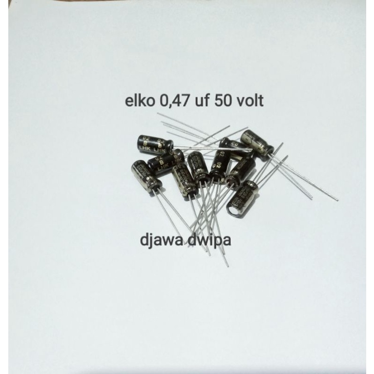 Elko 0,47 uf 50 vollt kapasitor elko elco 50 vollt 0,47 uf elko 50v 0,47uf