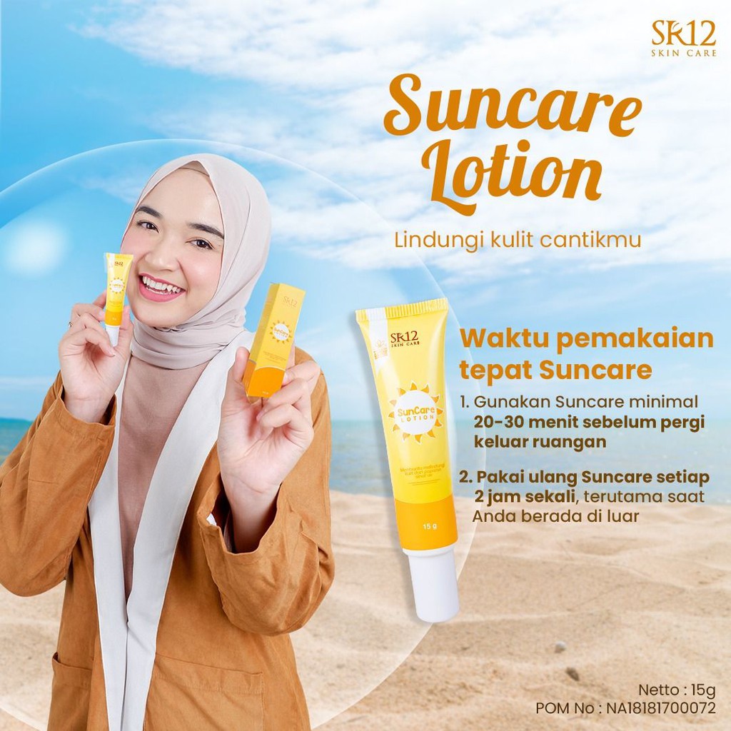 SR12 SUNCARE KRIM WAJAH PELINDUNG MATAHARI SPF 25++ SUNSCREEN ANTI BELANG TABIR SURYA BPOM