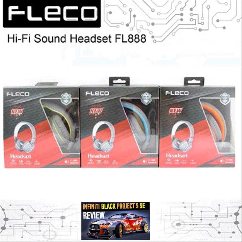 Headphone handset headset hanset earphone FLECO FL-888 FL888 FL 888 Extra Super BASS warna