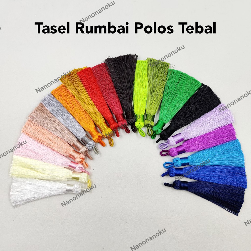 Tasel Rumbai Tebal Polos Warna Tassel Bahan Craft Hamper Tasbih