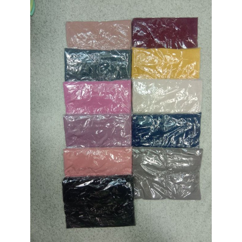 Kerudung Jersey Jumbo / Khimar Jersey Nonpet Tali  Jilbab Jersey Polos Non Pet Tali