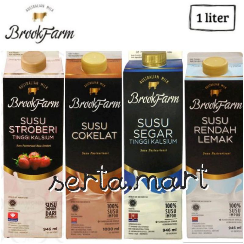 

Susu Brookfarm FM Hcal Low Fat / Coklat / Strawberry / Fresh Milk 946ml