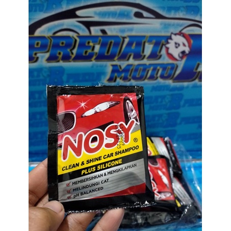 EDISI 25ML NOSY SHAMPOO SACHET MOTOR MOBIL + SILIKON TIDAK MERUSAK CAT