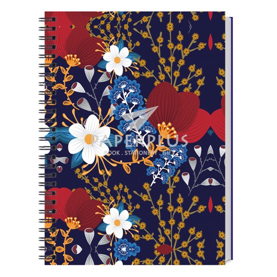 

Spiral Notebook A5 Polos Bunga Darkblue