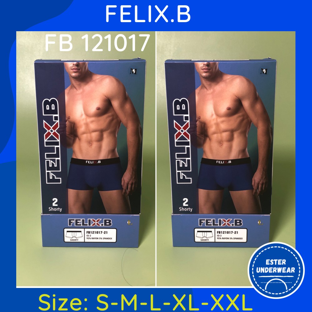 Celana Boxer Pria Felix.B FB 121017 ISI 2 PCS