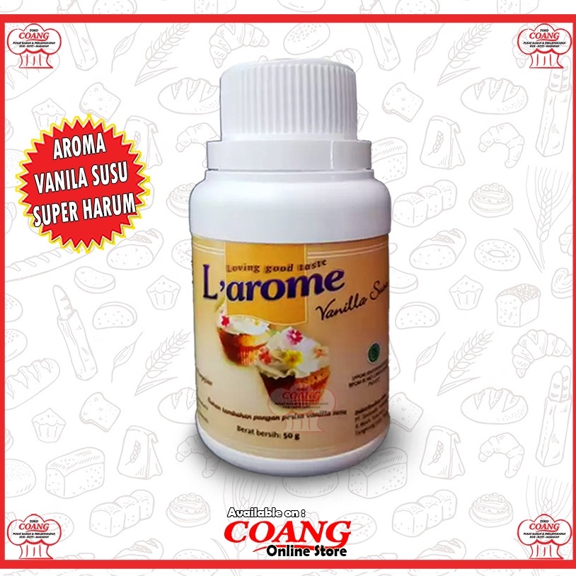 

LAROME VANILLA MILK POWDER 50 GR - AROMA SUSU TIADA TARA