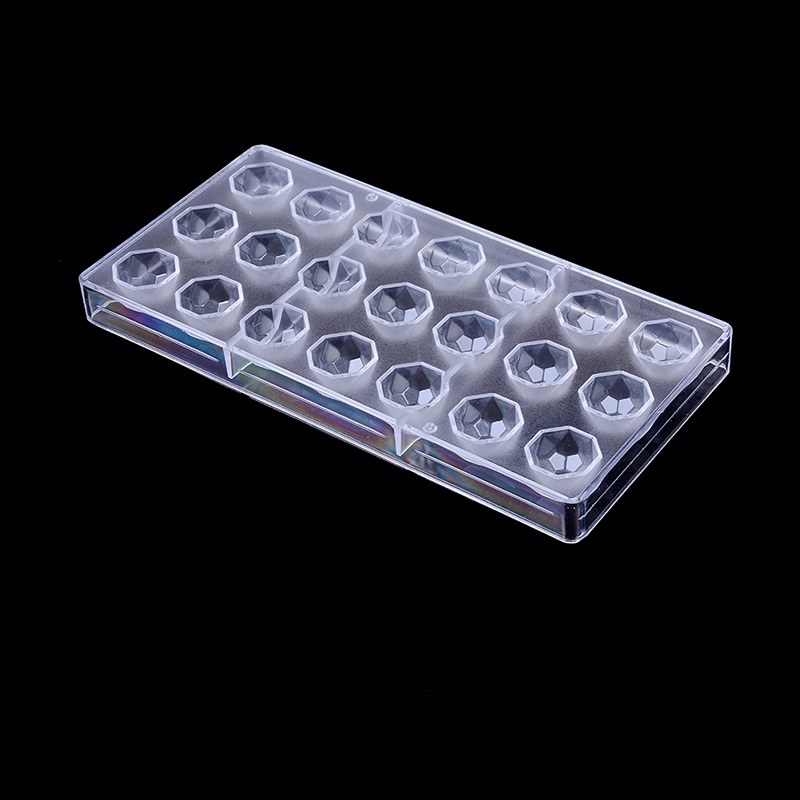 21 Pcs Kotak Permencoklat Bentuk Berlian Bahan Polycarbonate Keras Untuk Dekorasi DIY
