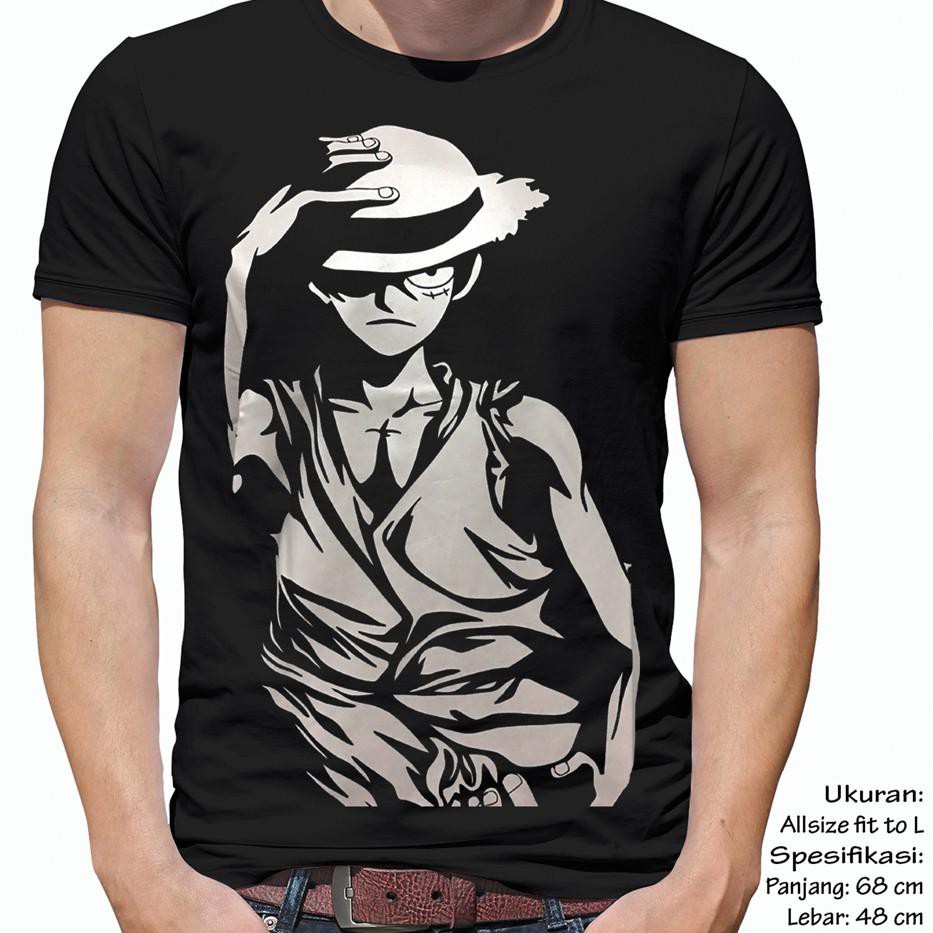 SHopee Mall Kaos Anime Onepiece Baju LUFFY SHADOW Pakaian Pria ☸