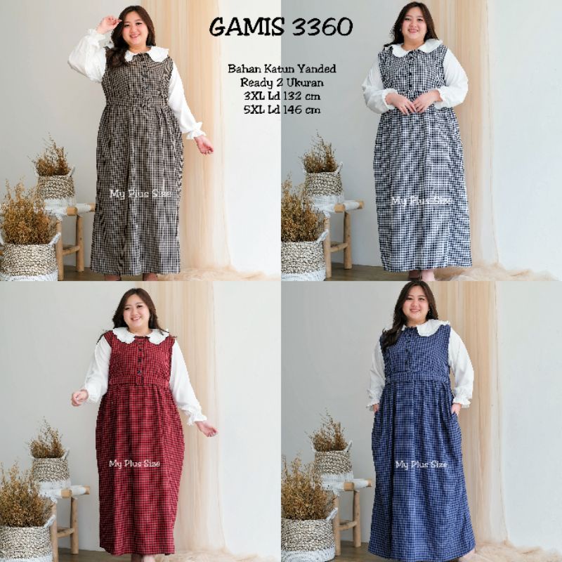 Gamis Kotak Super Jumbo 3360,Ld 132 cm &amp; 145 cm