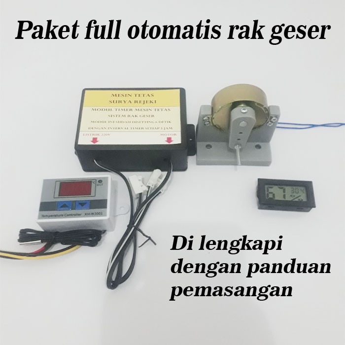 Paket Rak Geser dan Hygrometer Mesin Tetas Telur Full Otomatis / Mesin Penetas Telur Otomatis dengan