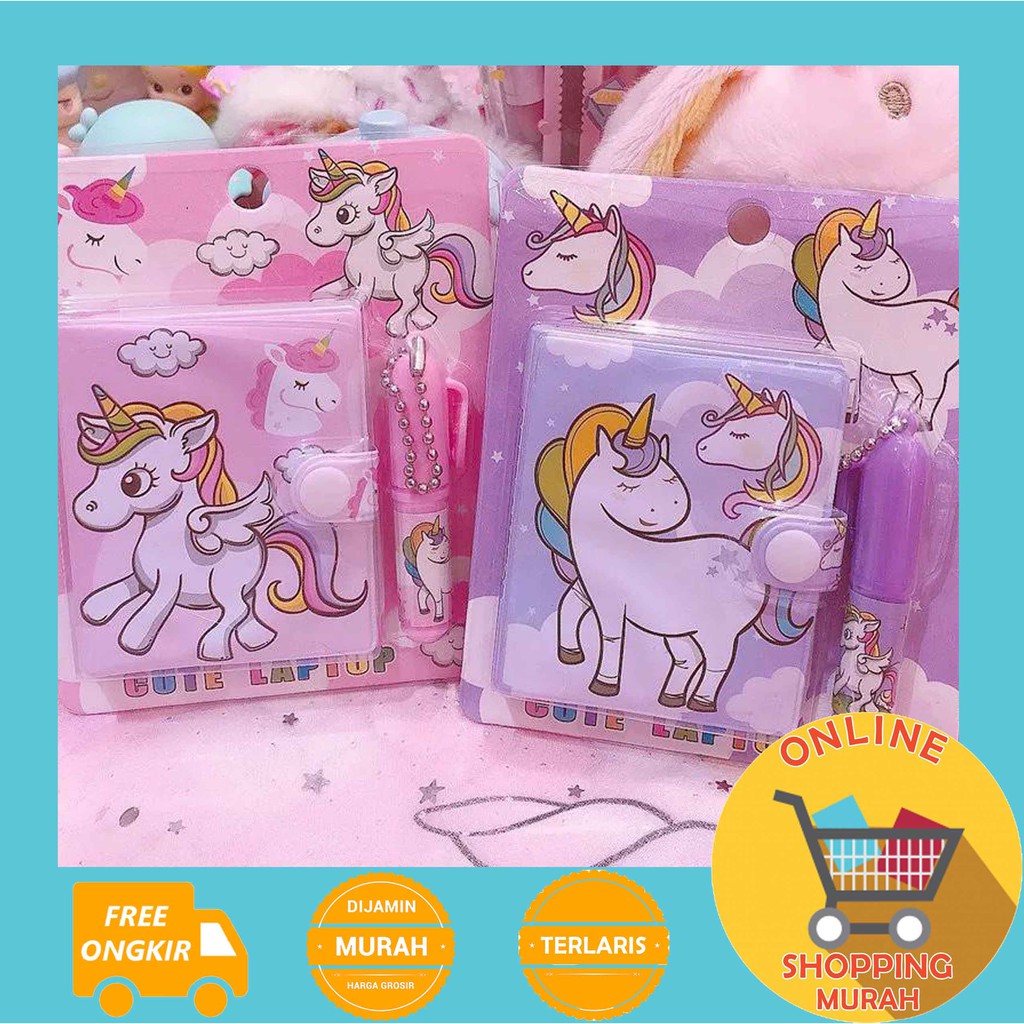 

[O.S.M] SET NOTEBOOK DAN PENA 2 IN 1 KARAKTER WE BARE BEAR - MINIBOOK SET FLAMINGO - NOTEBOOK LOL