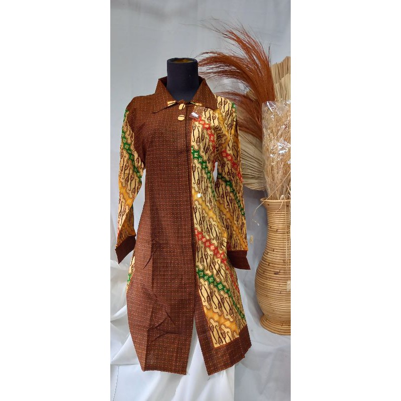 tunik batik motif parang pakaian wanita