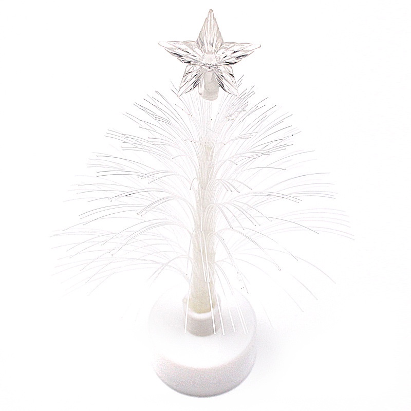 Mini LED Christmas Tree Night Light Color Changing Fiber Optical Light USB Connection Lamp Festival Decor for Bedroom Shopping