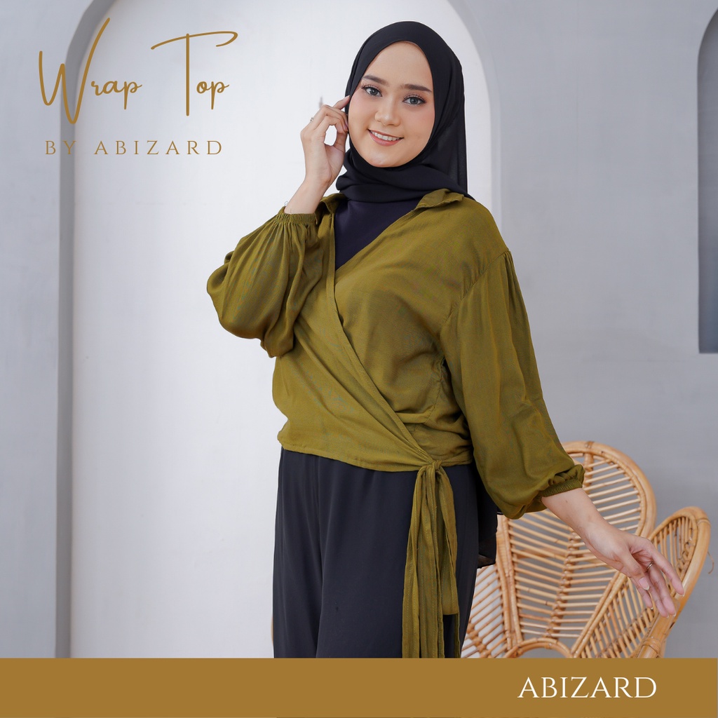 Abizard WRAP TOP Blouse / Kemeja Atasan Blouse Tali Wanita