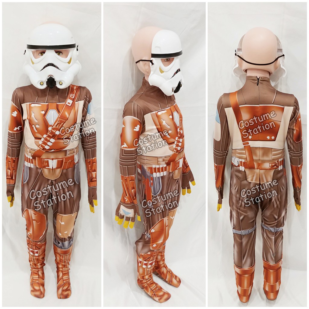 Kostum Star Wars The Mandalorian / Costume Bounty Hunter Boba Fett anak laki