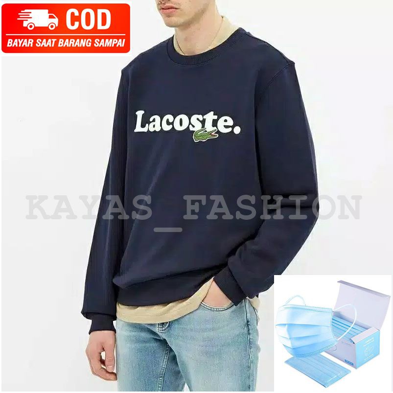 [SIAP KIRIM] sweaters pria/crewnack lacoste/sweater pria/jaket murah/sweater murah/lacoste/cod