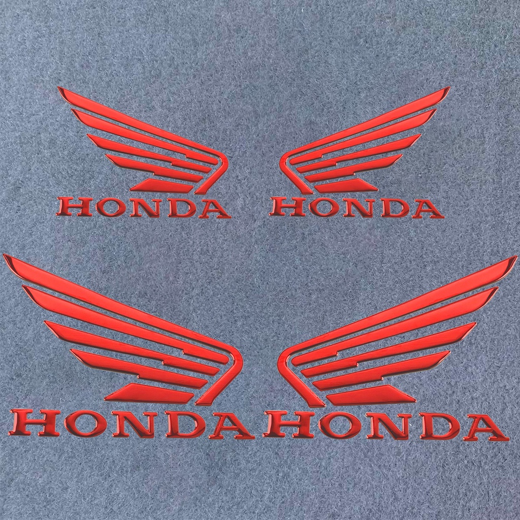 1 Pair HONDA Wings Emblem Logo Motor Stiker 3D Resin Gel Decal Aksesoris for Motor Honda Vario