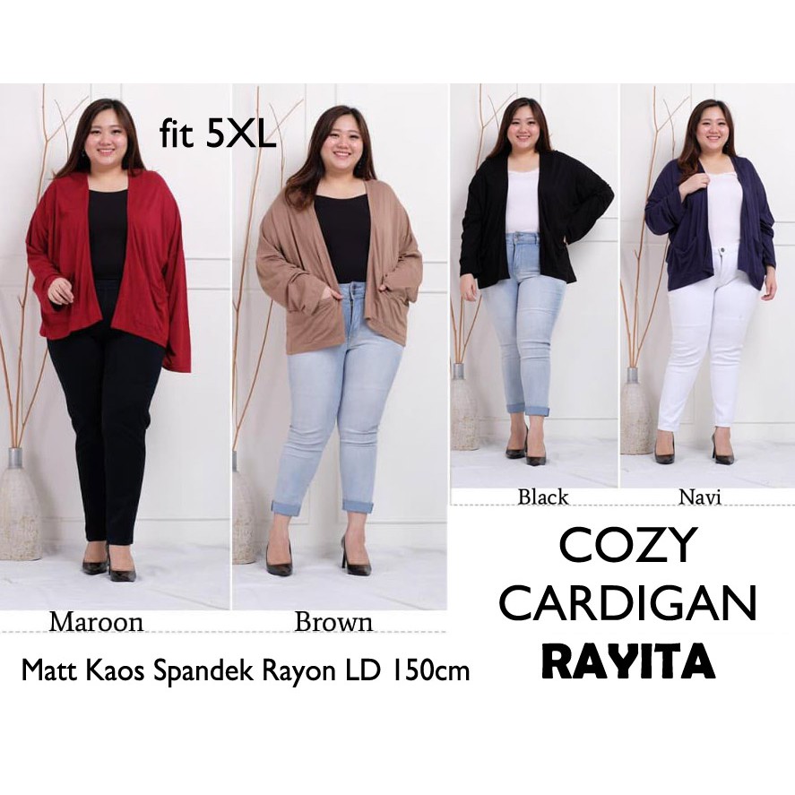 BIGCLO - (COD) LD 150-160cm Outer Jumbo Cozy Cardigan Big Size