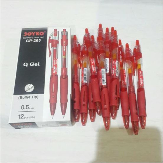 

Pulpen Gel Joyko Q Gel Warna Merah ( GP-265 )