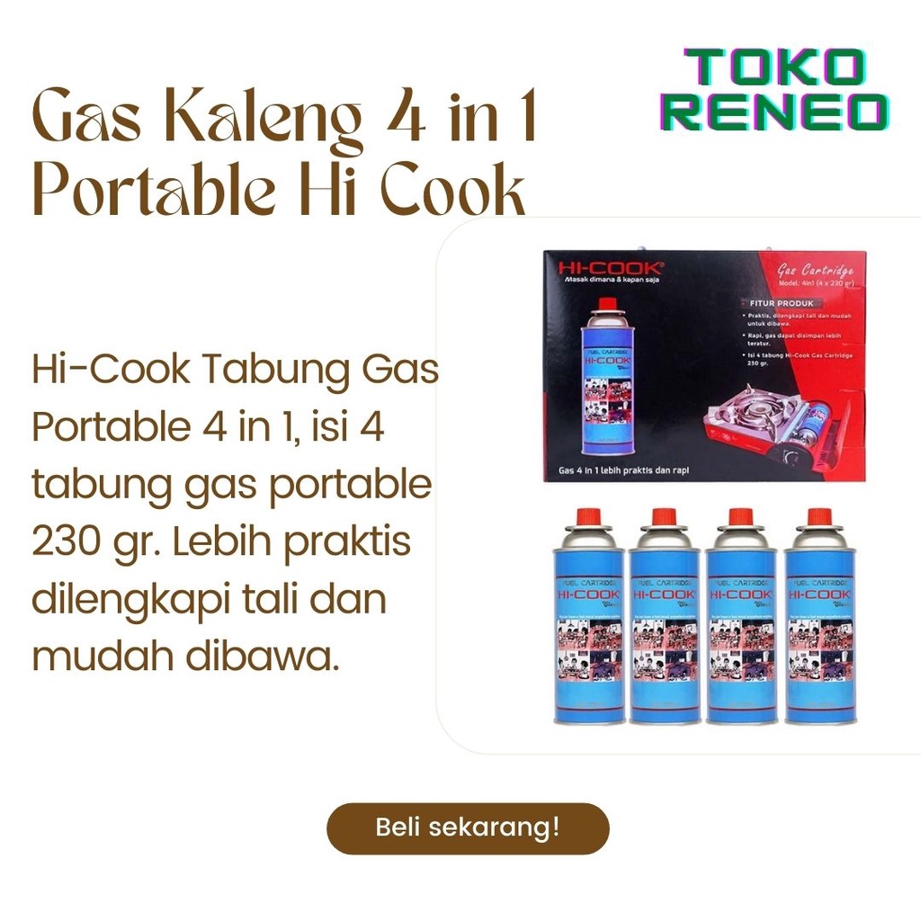gas portable hi cook 4in1 original 100 