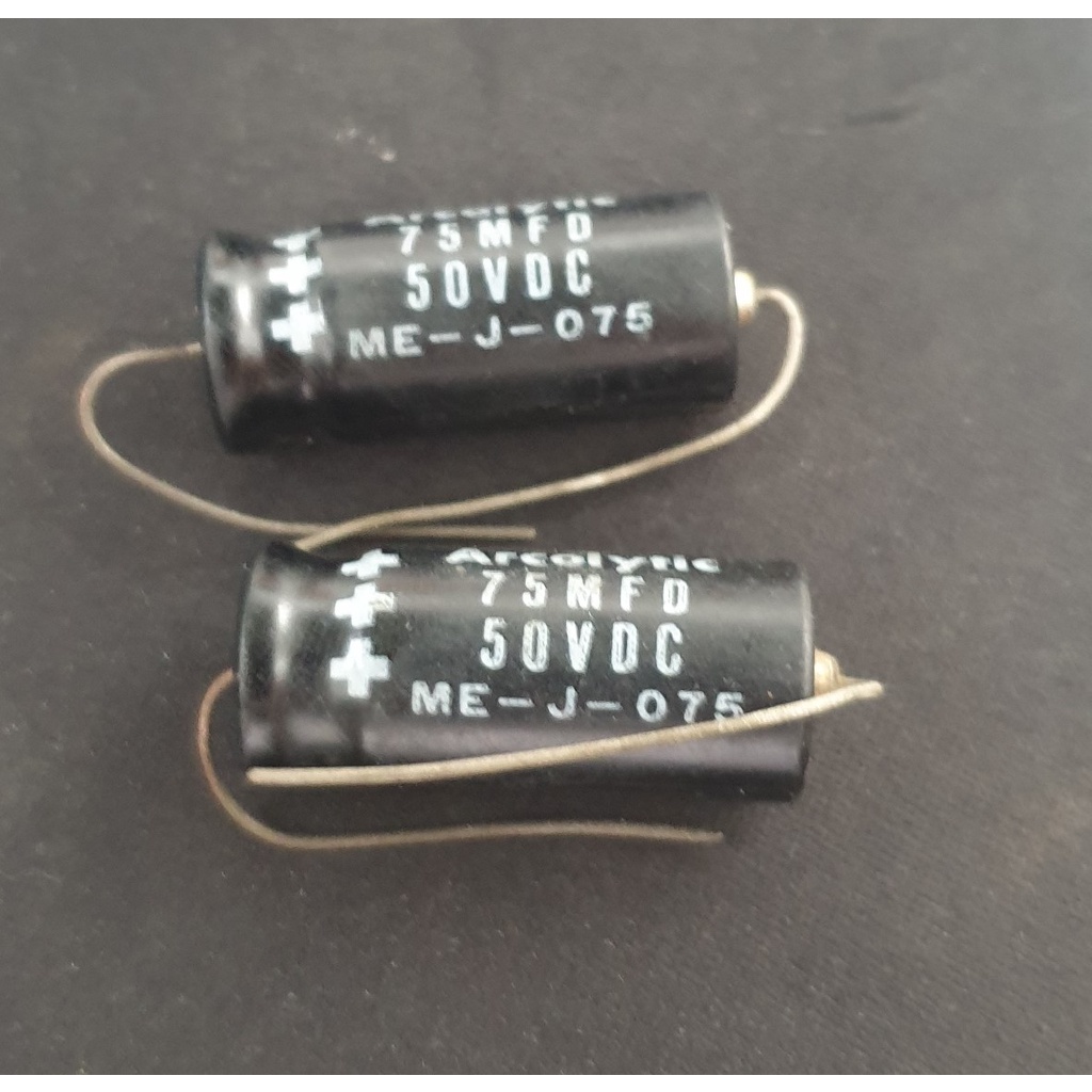 Elco Capacitor 75uf 50V Arcolytic - Vintage Antik