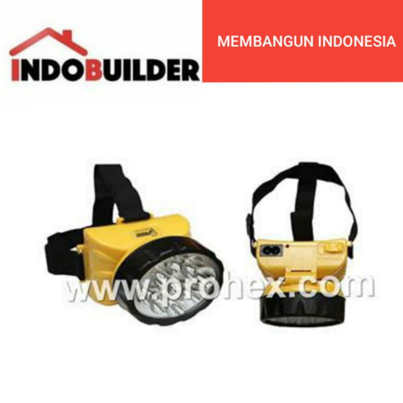 PROHEX SENTER KEPALA 9 LED HEAD LAMP SKU 4111-001 / SENTER CAMPING