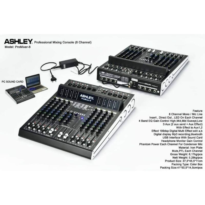 mixer ashley promixer8 PRO MIXER 8 baru