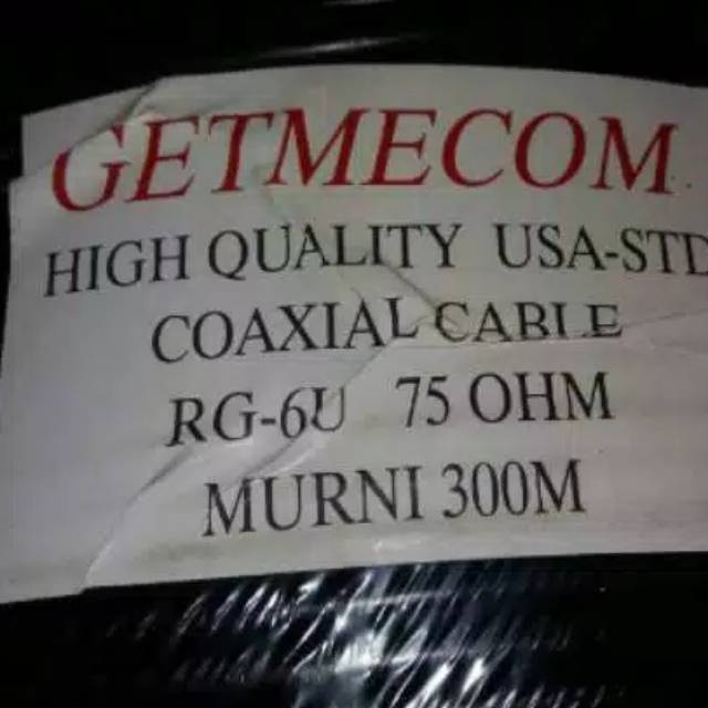 KABEL ANTENA RG6 GETMECOM 1ROL 300M FULL