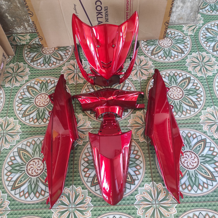 Termurah MURAH  cover body beat fi merah 2015 - 2016 TERLARIS Aufia Sparepart Motor