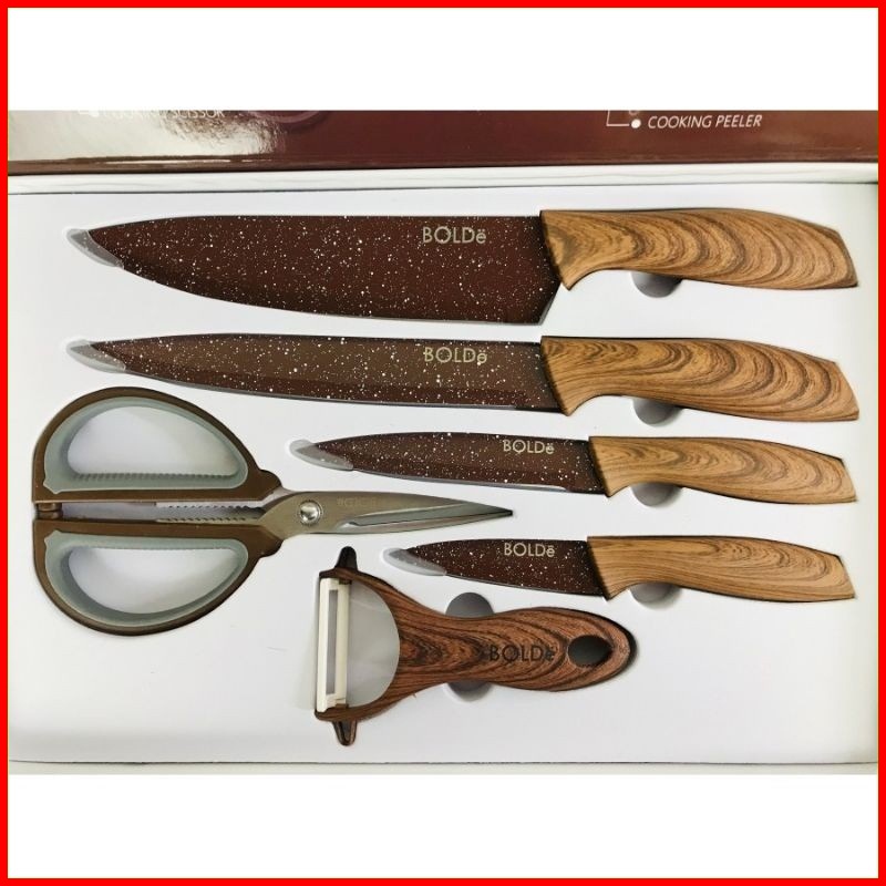 PISAU BOLDE SUPER KNIFE MARBELLA PISAU SET ISI 6 / PISAU SET DAPUR