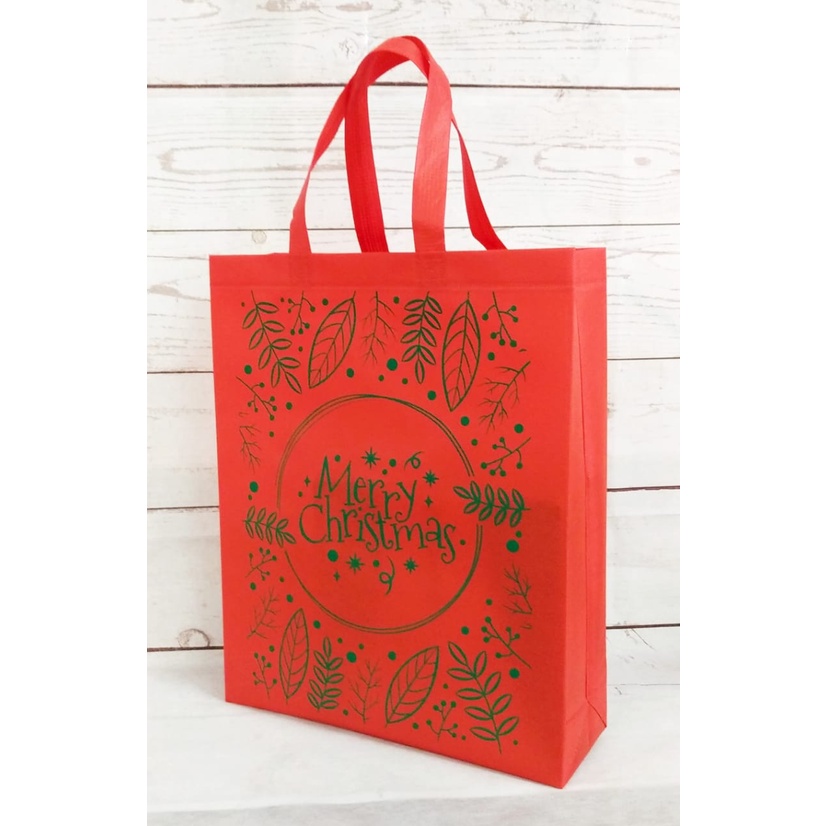 

Tas Parcel Natal Tas Souvenir Natal Merry Christmas Goodie Bag Natal 37x30x9