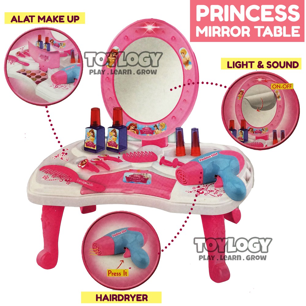  Mainan  Anak  Perempuan  Princess Mirror Table Meja  Rias  