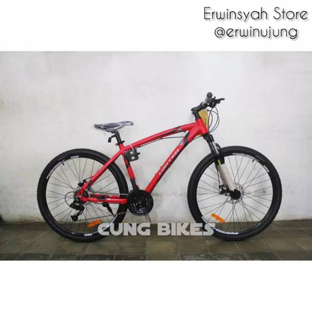 SEPEDA GUNUNG ATAU SEPEDA MTB 27.5 UNITED DETROIT 1.00 WARNA HITAM DAN MERAH