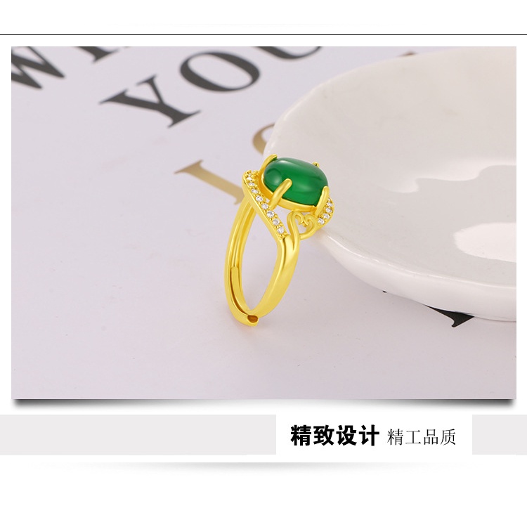 Cincin Lapis Emas Asli Kadar 375 Hias Berlian Imitasi Adjustable Untuk Pasangan