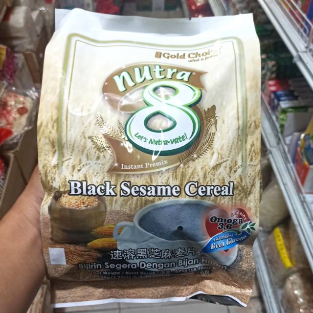 

Nutra 8 Black Sesame Cereal 15s / Sereal Wijen Hitam 15s
