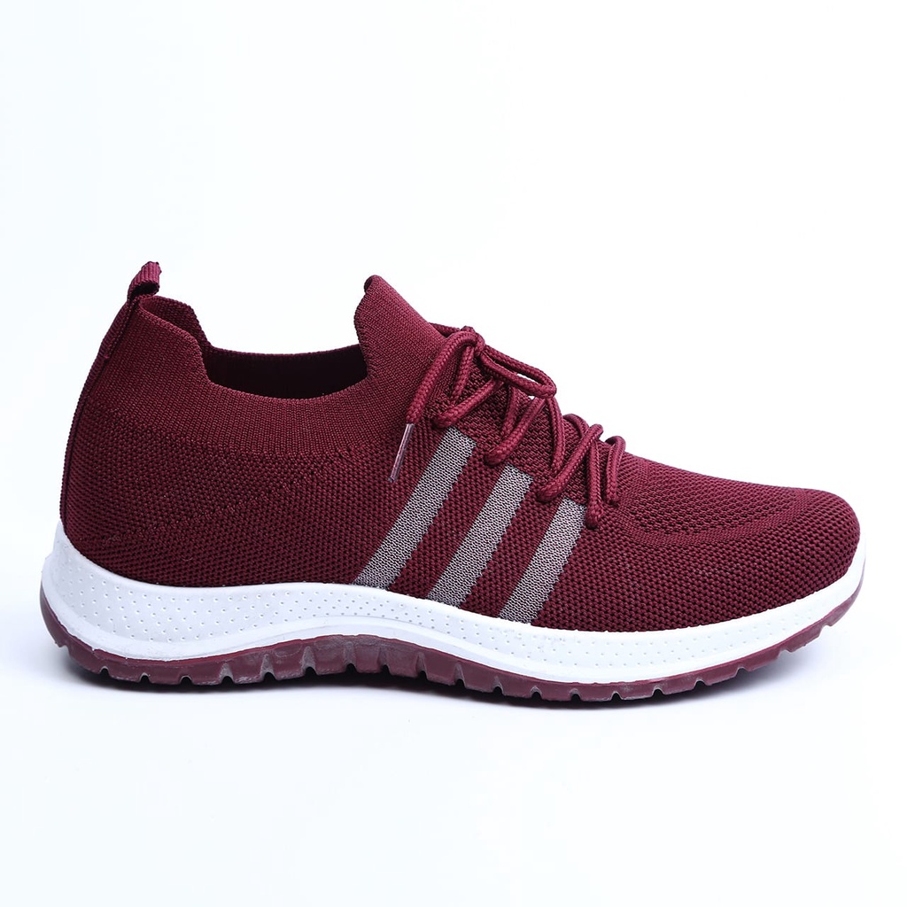 Sepatu Wanita Sneakers Wanita Import Cewek Sport Shoes Kasual Fashion Shoes Wanita Terkini - A1073-Maroon