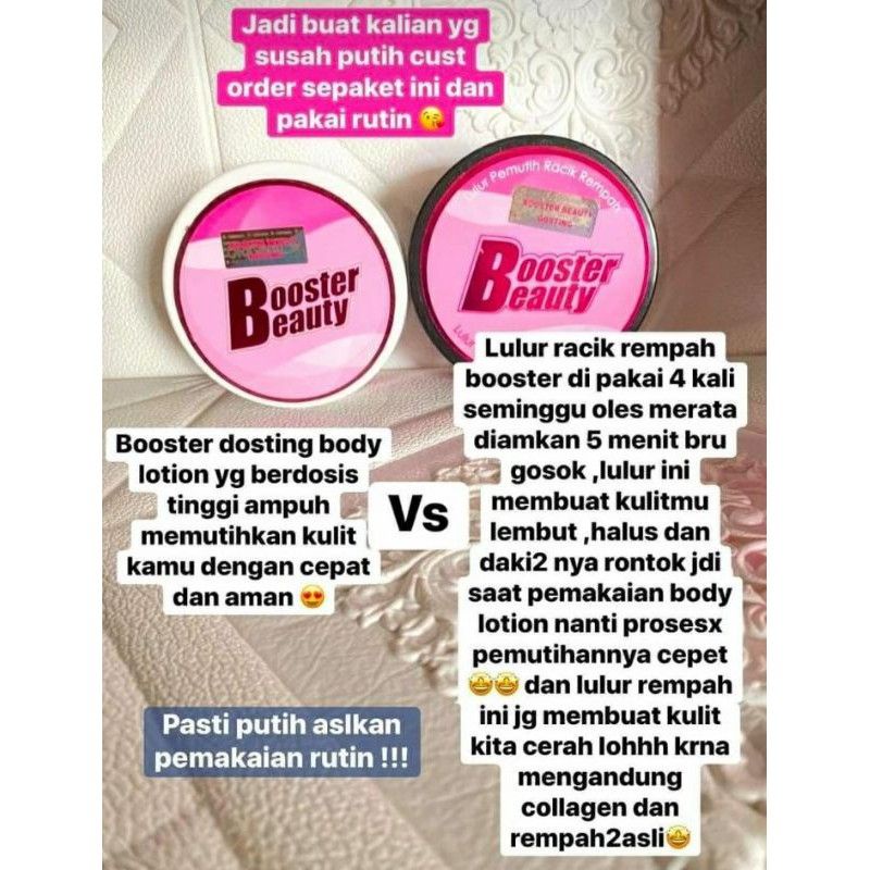 lulur vs Dosting Booster Beauty / Paket Lengkap Booster Beauty / Paket Kulit Putih Bersih lebih Mura